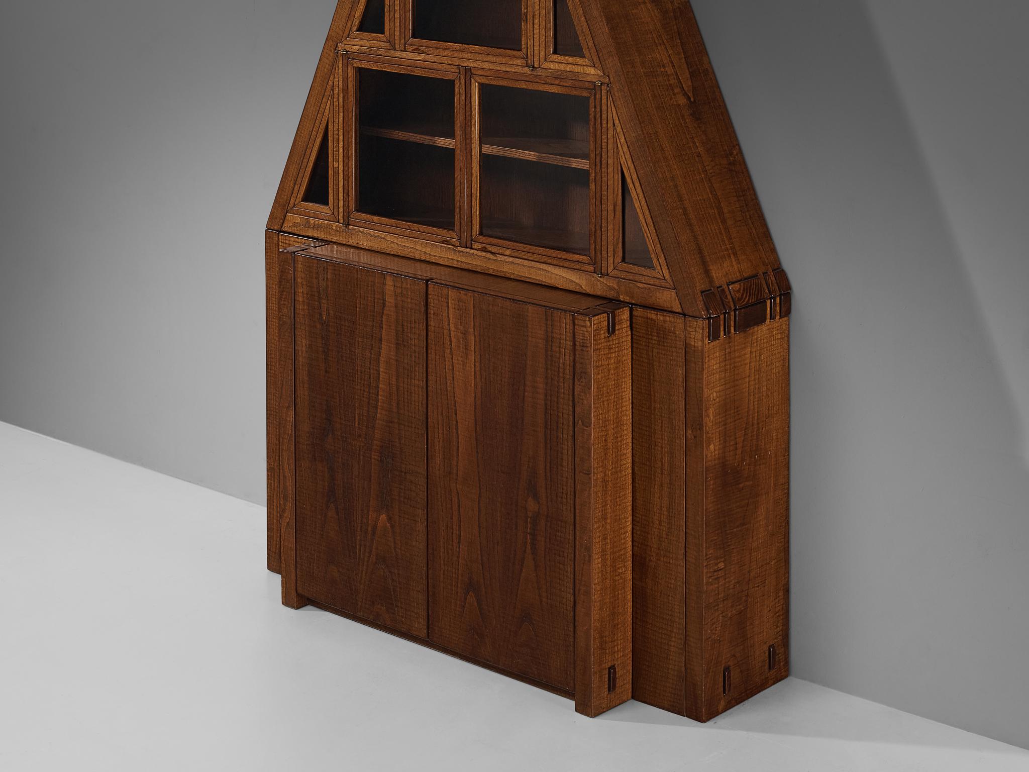 Giuseppe Rivadossi Pyramid Shaped Cabinet in Chestnut 8.2 feet