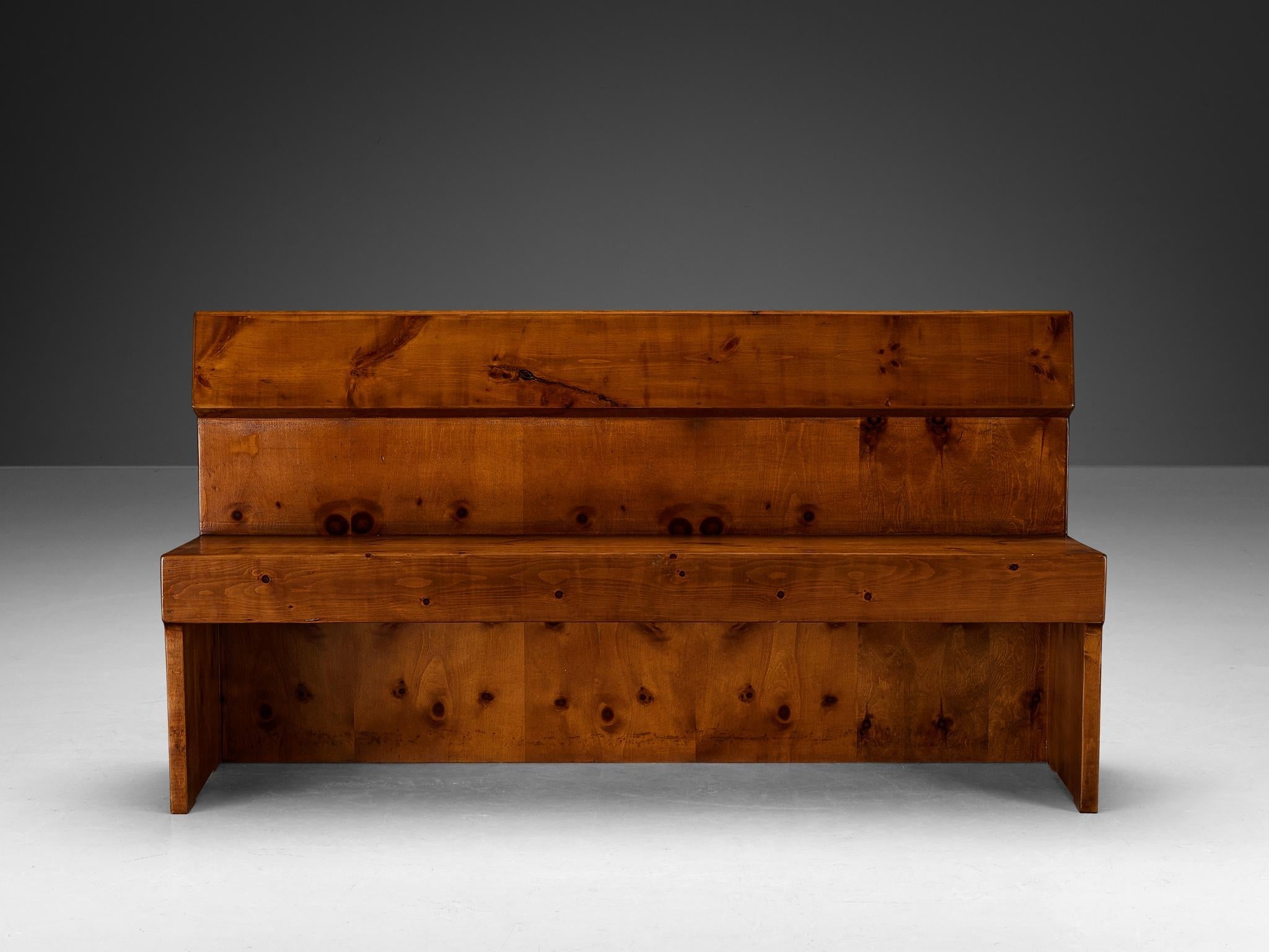 Giuseppe Rivadossi Monumental Bench in Pine