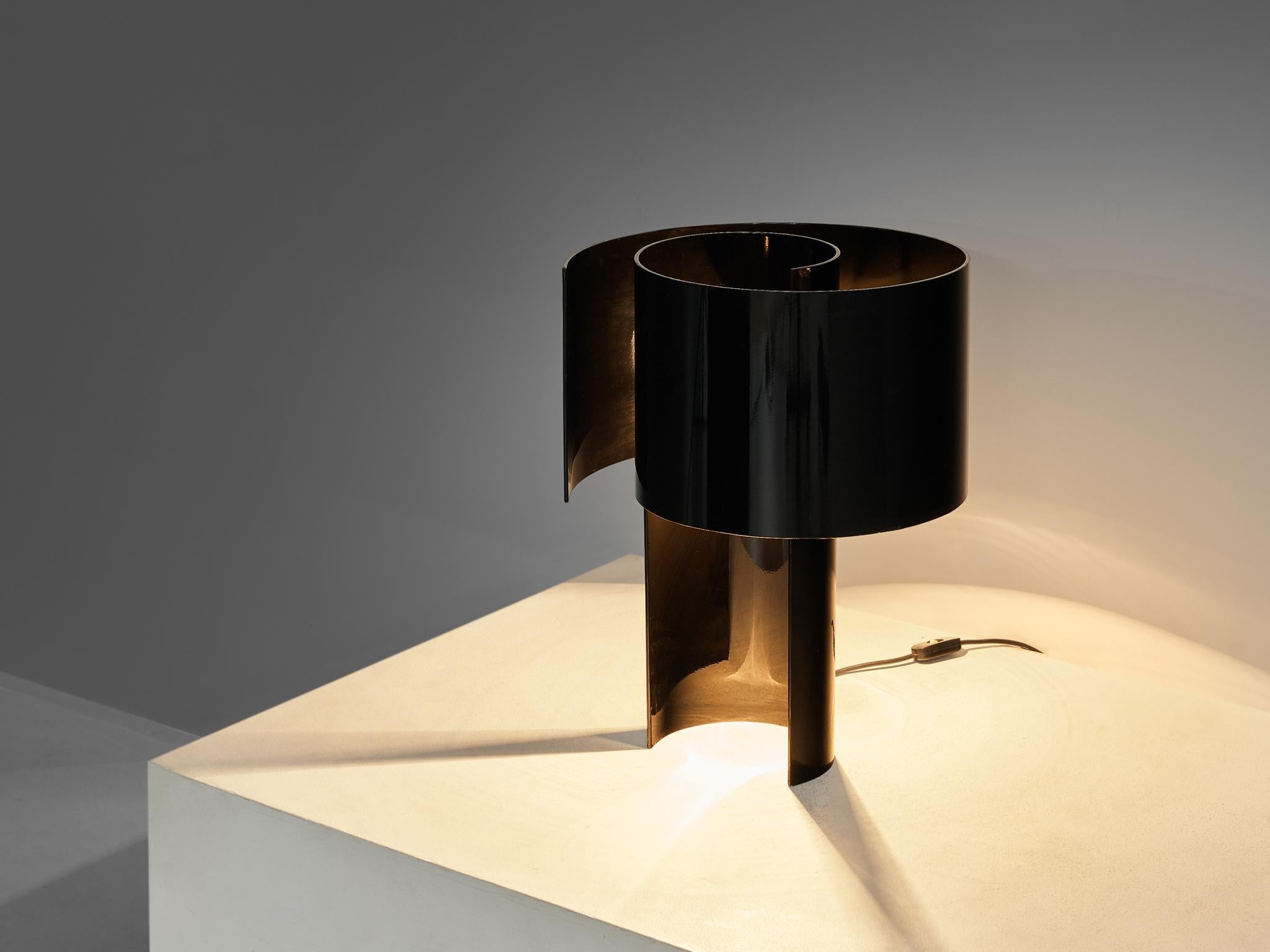 Ingrid Hsalmarson for New Lamp 'Spiral' Table Lamp in Aluminum