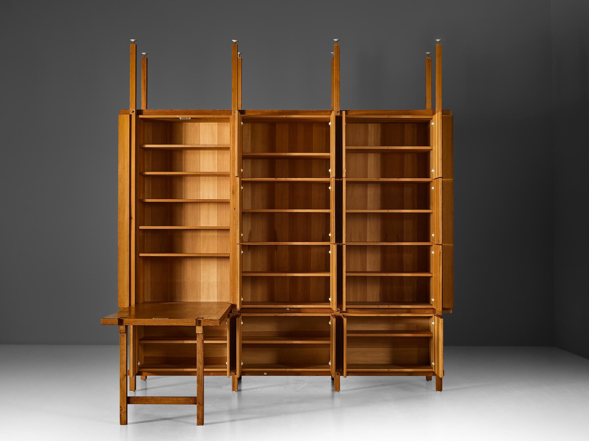 Monumental Wall Unit or Room Divider In Pine